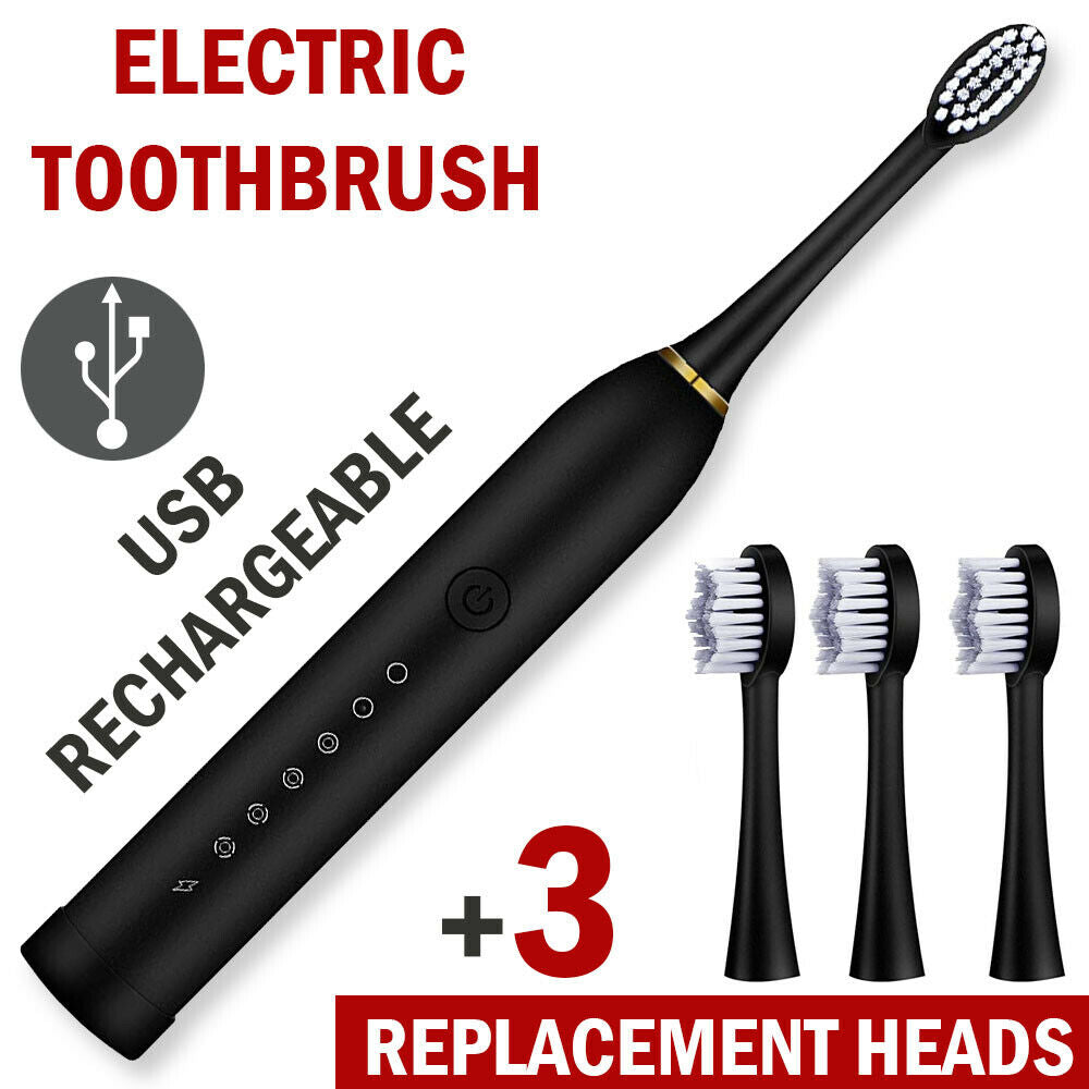 Rechargeable Sonic Electric Toothbrush Brush Heads Toothbrushes for Adults Kids