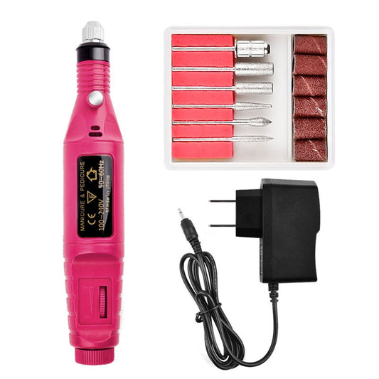 Electric Nail Drill Machine Kit Nail Gel Remove Machine Nail Art Tools Kit Pen Pedicure Nail File Sanding Bands