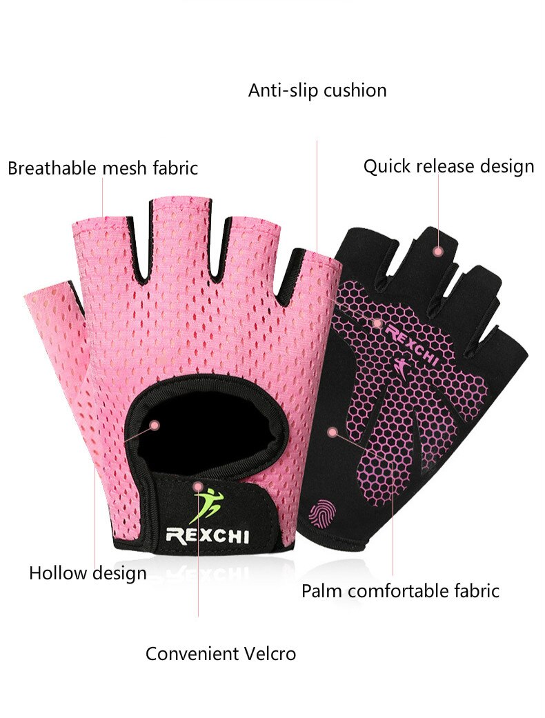 Professional Fitness Gloves Non-Slip Yoga Exercise Half Finger  Men Women Power Weight Lifting Hand Protector Cycling accessory