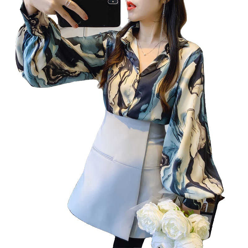 Women's Fashion Personality New Design Sense Printed Shirt