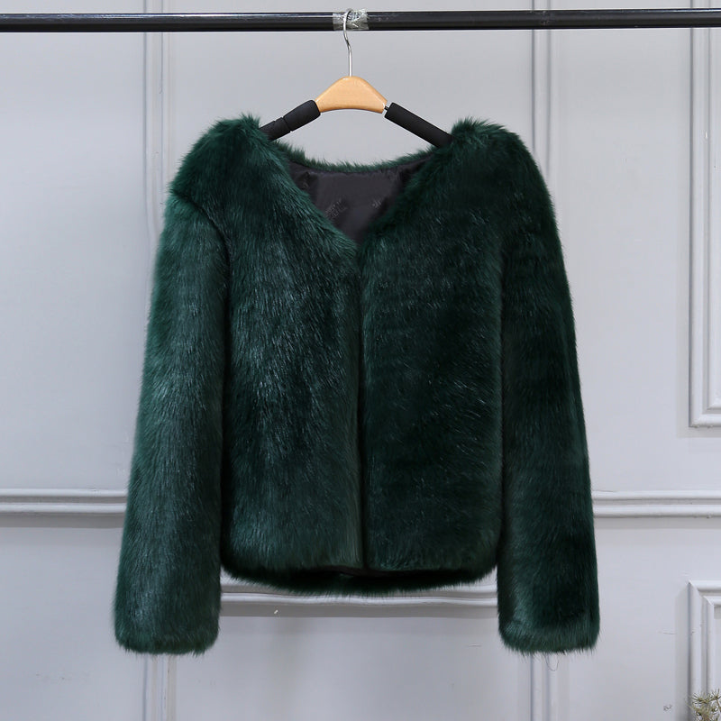 Fashionable imitation fox fur coat fur coat fur coat fur coat short style