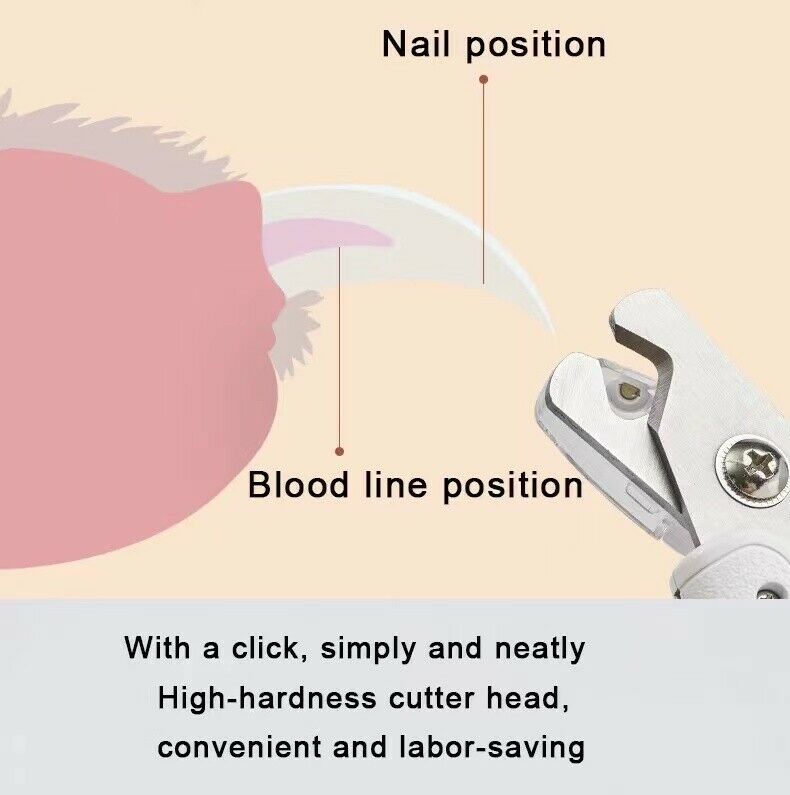 Professional Pet Nail Clipper Scissors Pet Dog Cat Nail Toe Claw Clippers Scissor LED Light Nail Trimmer For Animals Pet