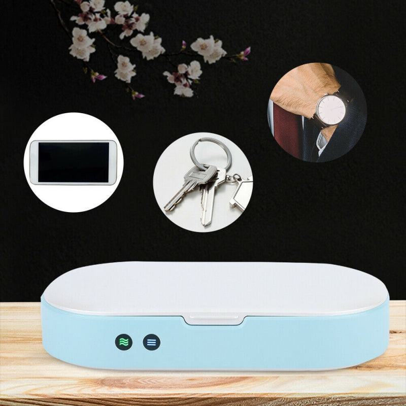 New 5V Double UV Phone Sterilizer Box Jewelry Phones Cleaner Personal Sanitizer Disinfection Box with Aromatherapy