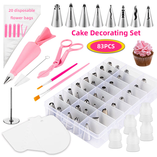 Cake Decorating Set Decorating Tools Baking Set 83 Pieces Decorating Nozzle Making Cake Tools