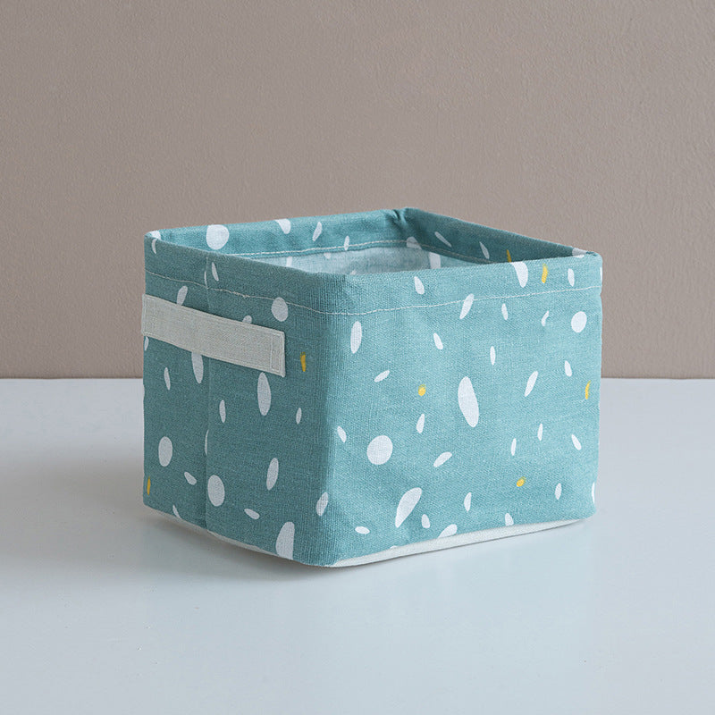 Household Cotton And Linen Fabric Storage Basket Desktop Sundries Toy Storage Box Bathroom Cosmetics Storage Basket