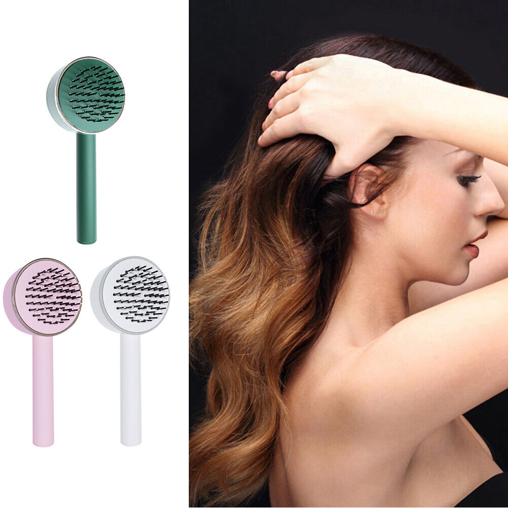 One-key Self-cleaning Hair Brush Anti-Static Airbag Massage Comb For Women Curly Hair Brush Detangling Hair Brush