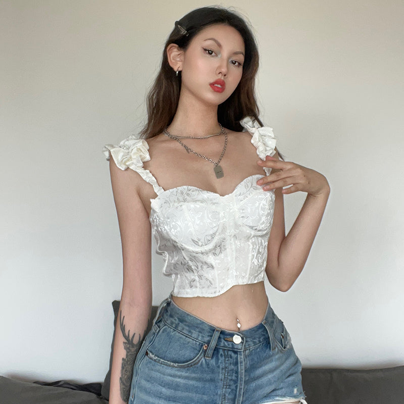 Women's Slim Fit Strapless Backless Crop Top