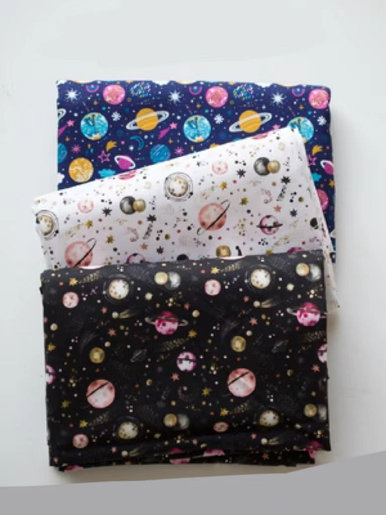 Digital Printed Patchwork Fabric Cotton Fabric Art Universe Starry Sky