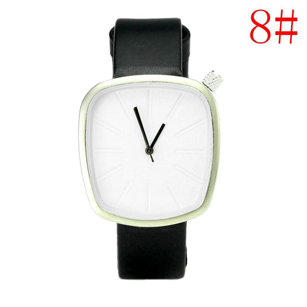 Korean fashion hand simple retro style barrel dial Casual watch watch creative student couples