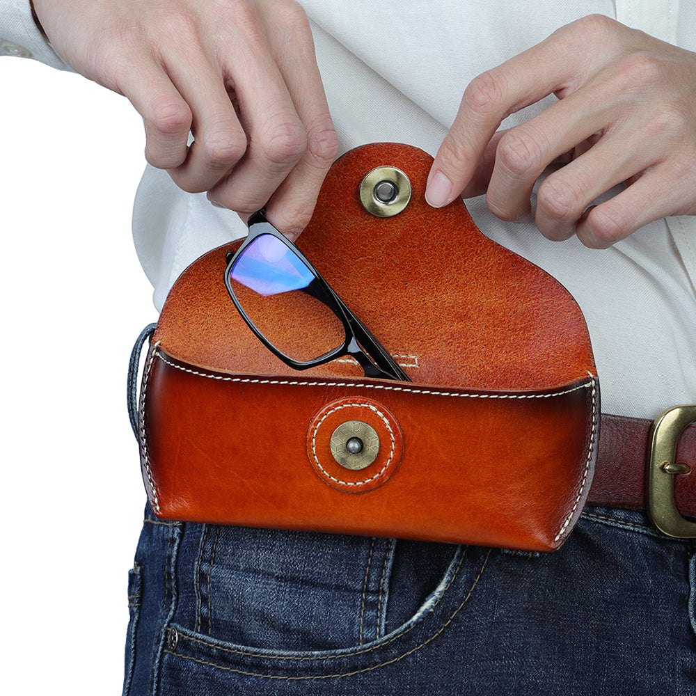 Retro Leather Sunglasses Storage Box