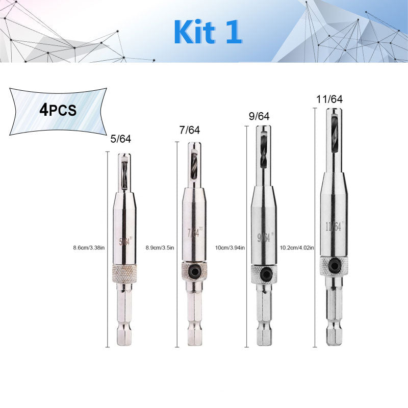 Core Drill Bit Set Hole Puncher Hinge Tapper for Doors Self Centering Woodworking Power Tools furadeira