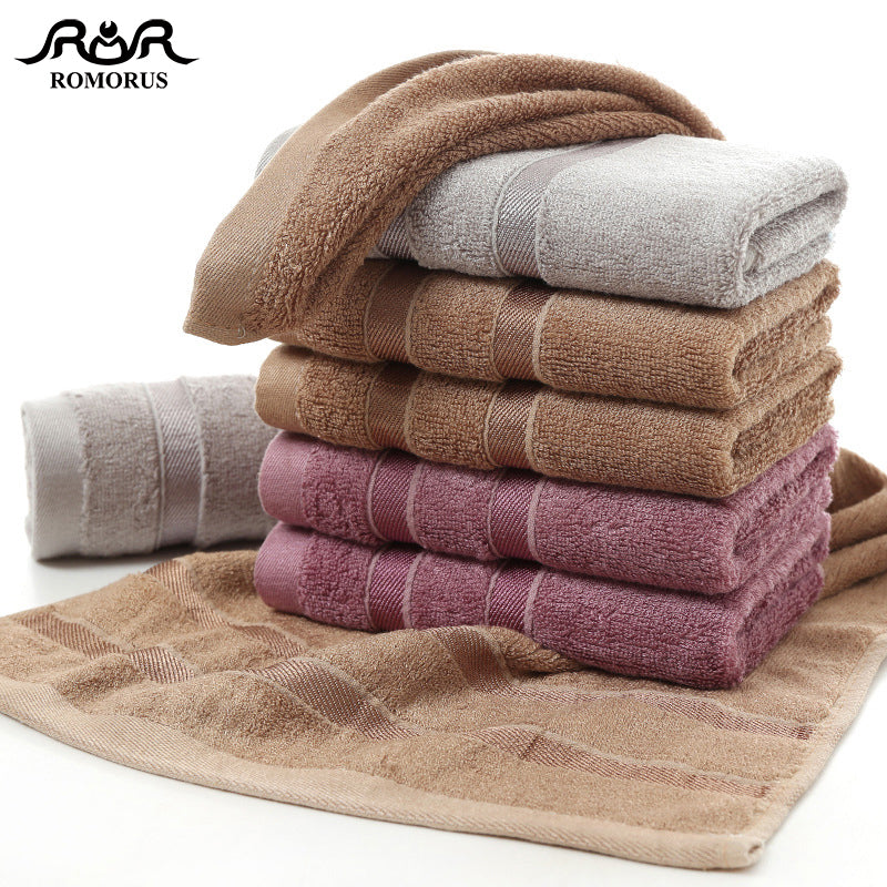 ROMORUS 100% Bamboo Fiber Towels Purple Gray Brown Bath Face Towel Set Cool Bamboo Absorbent Healthy Bathroom Towels for Adults