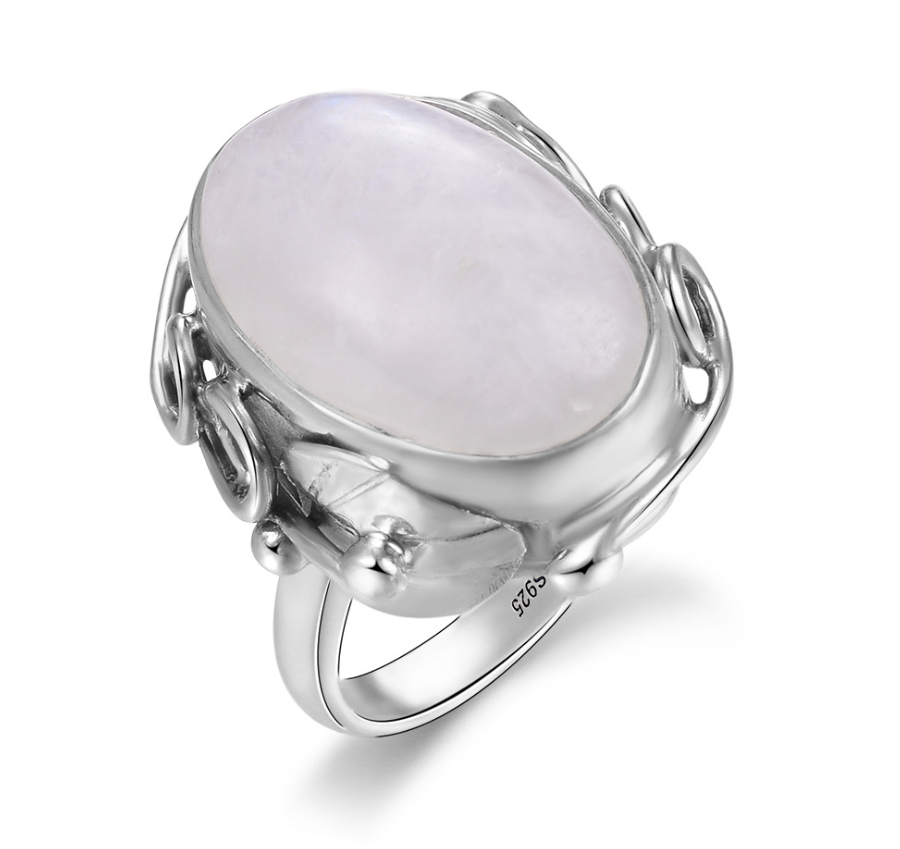 Cellacity Oval White Opal Ring For Women