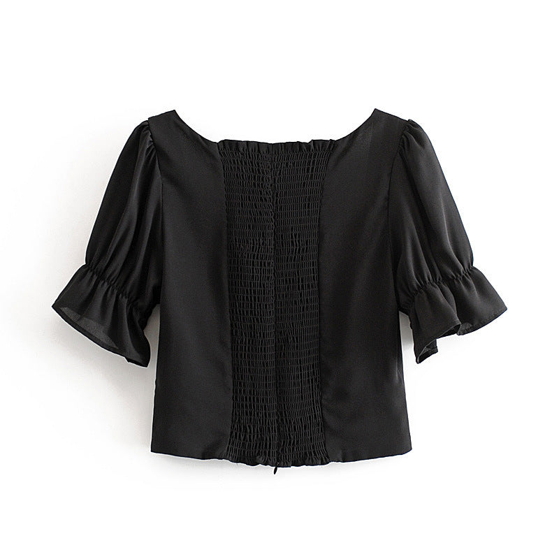 Short chiffon top
