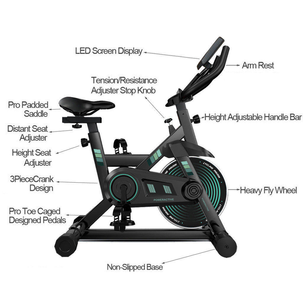 Indoor Cycling Bike Professional Exercise Cycle Bike Sport Bike With LCD Digital Monitor Phone Holder