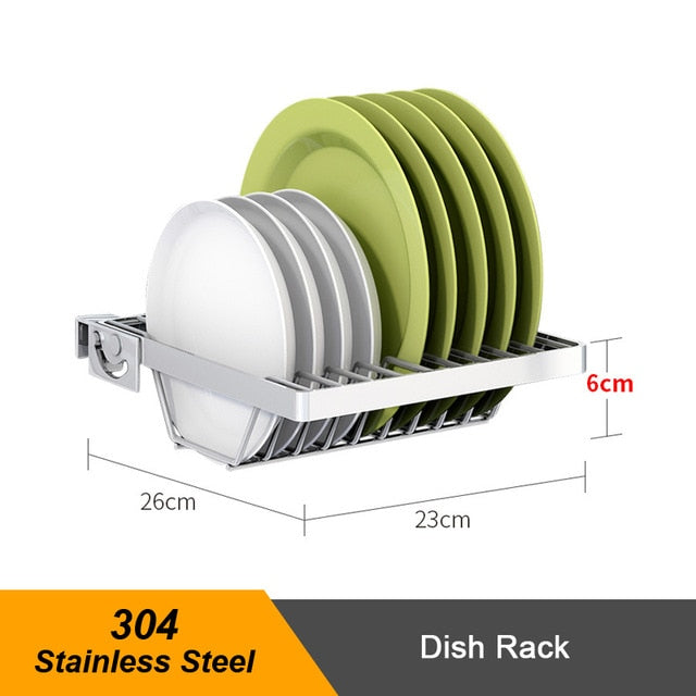 Stainless Steel Sink Drain Rack Kitchen Shelf DIY Bowl Dish Cutlery