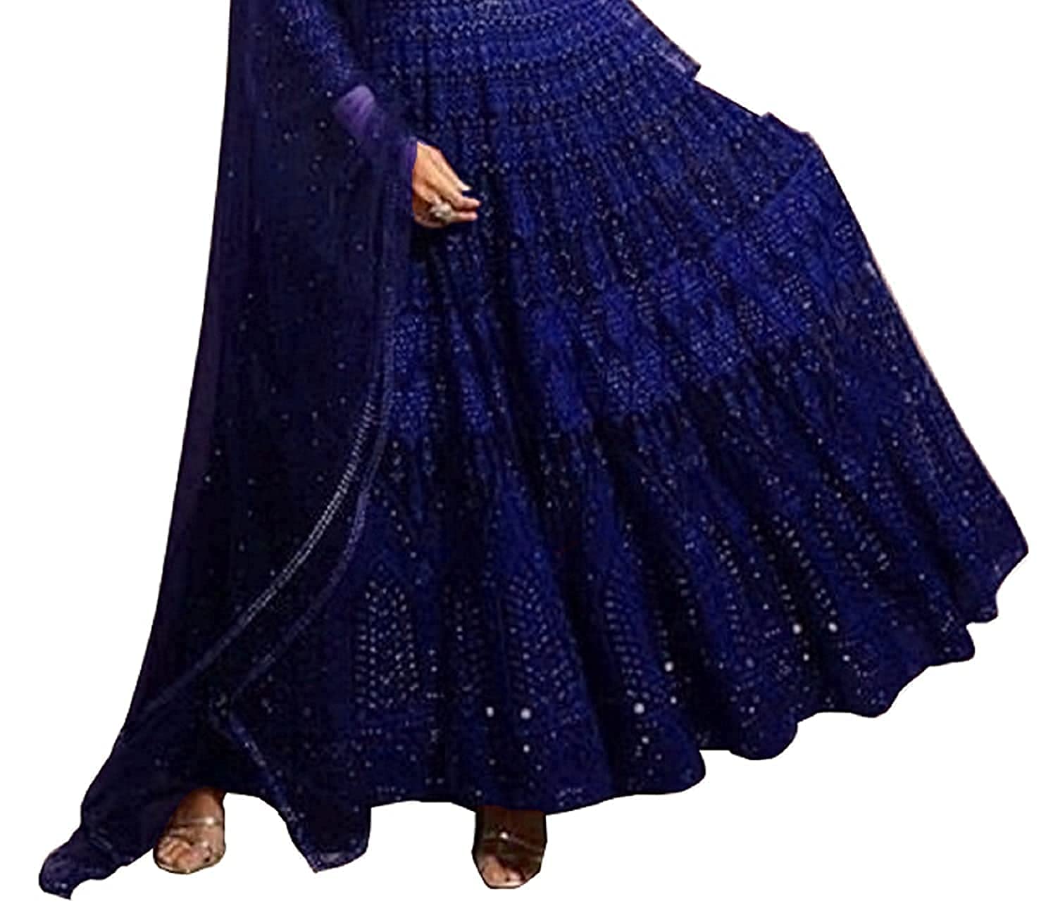 Women Georgette Semi Stitched Anarkali GowN