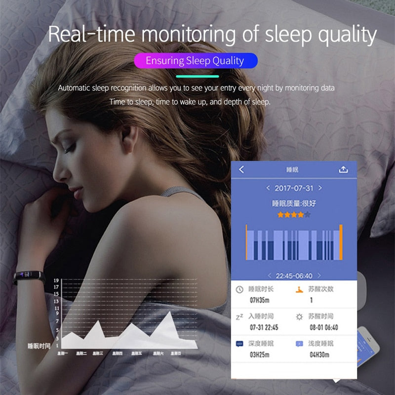 Smart Bracelet M4 Heart Rate Monitor Nrf52832 Fitness Tracker Watch Color Screen Call Reminder Smart Wristband for IOS