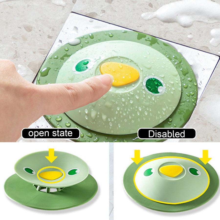 Kitchen Sink Sewer Deodorant Press Cover Sink Floor Drain Cover Bathroom Sink Drain Anti-Blocking Cover