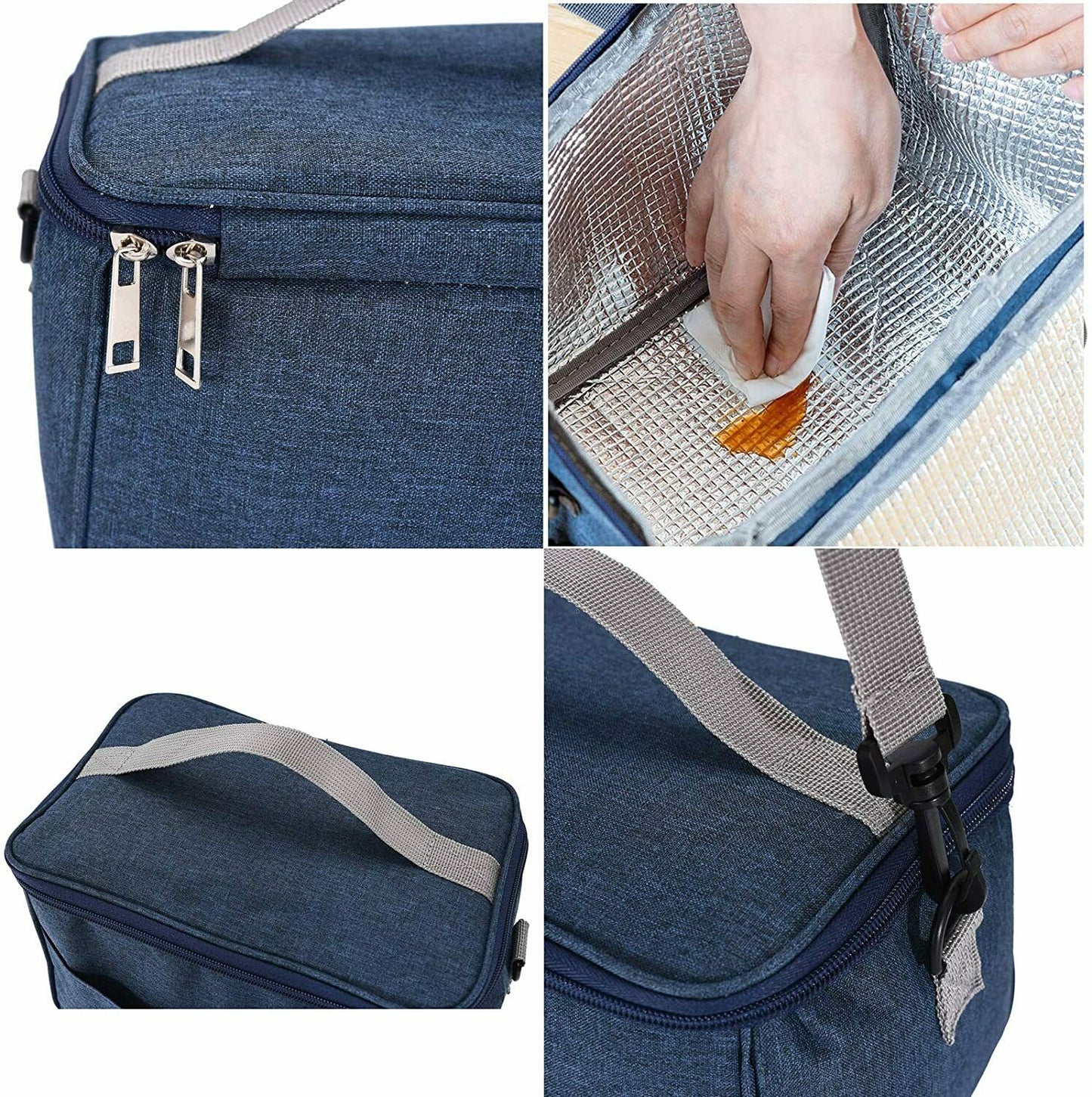 Lunch Bag Insulated Lunch Tote Bag Meal Prep Bento Box Cooler Bag for Men Women