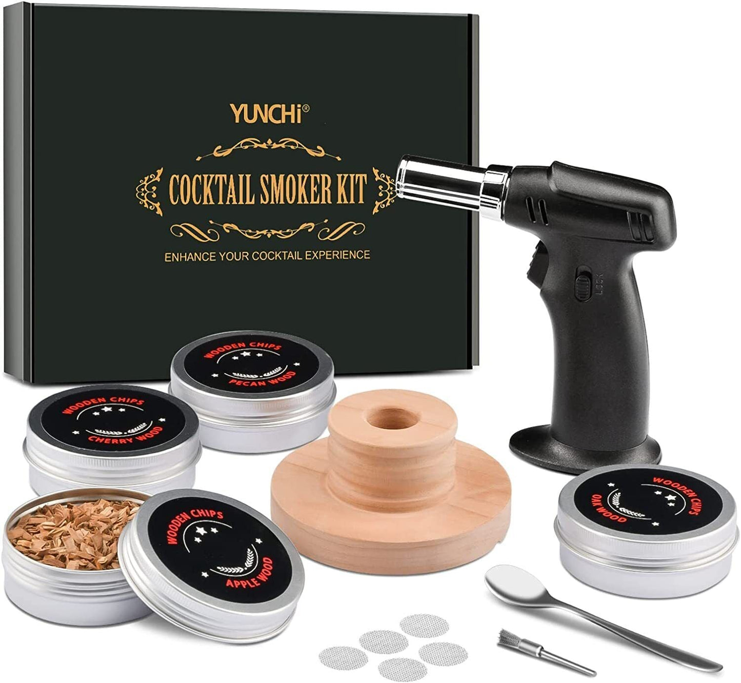 Cocktail Smoker Kit With Torch Bourbon Smoker Kit With Flavored Wood Smoker Chip