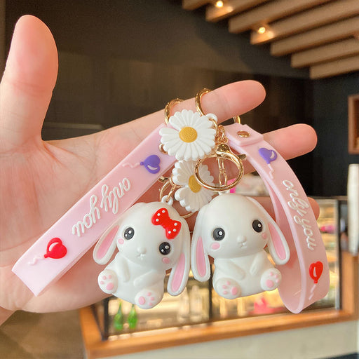 Cute Couple Doll Soft Rubber Keychain