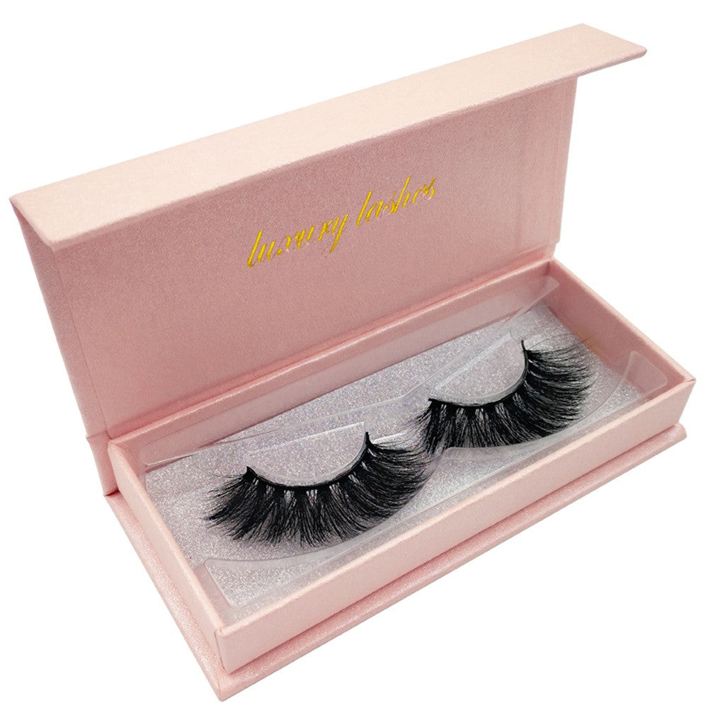 Natural Cross Long 100% Real 3D Fur Eye Lashes Extension False Eyelashes