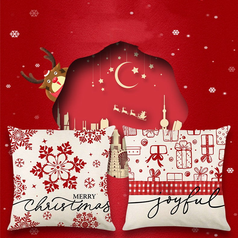 Christmas Pillow Cover Festive Linen