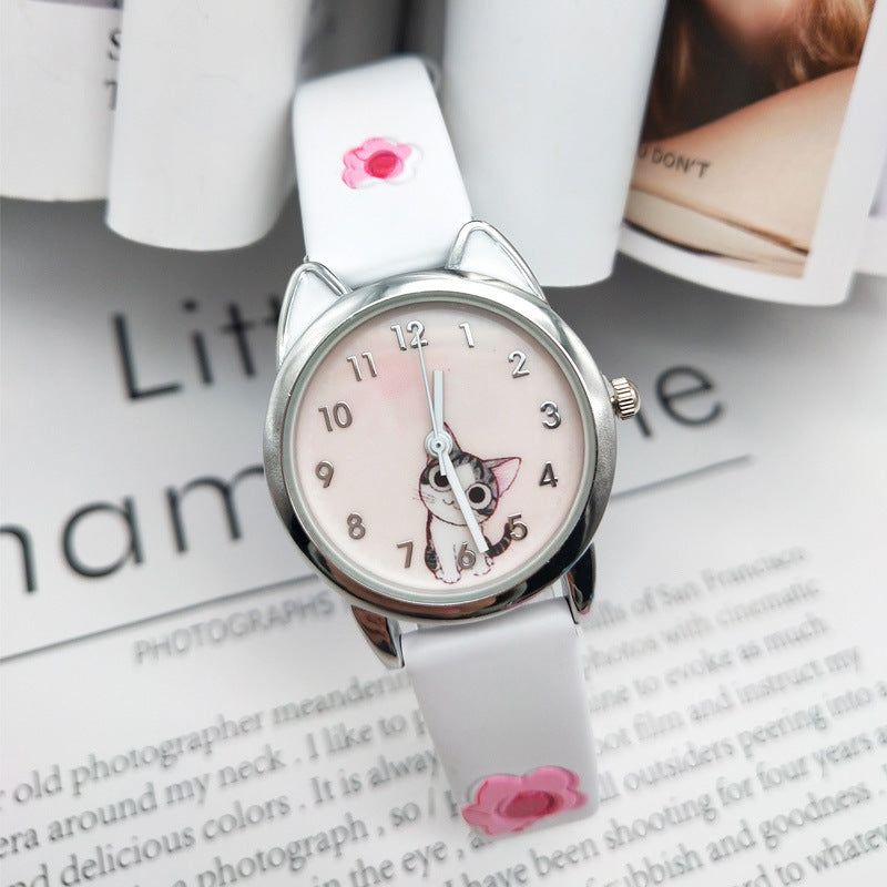 Cartoon little cute cat watch