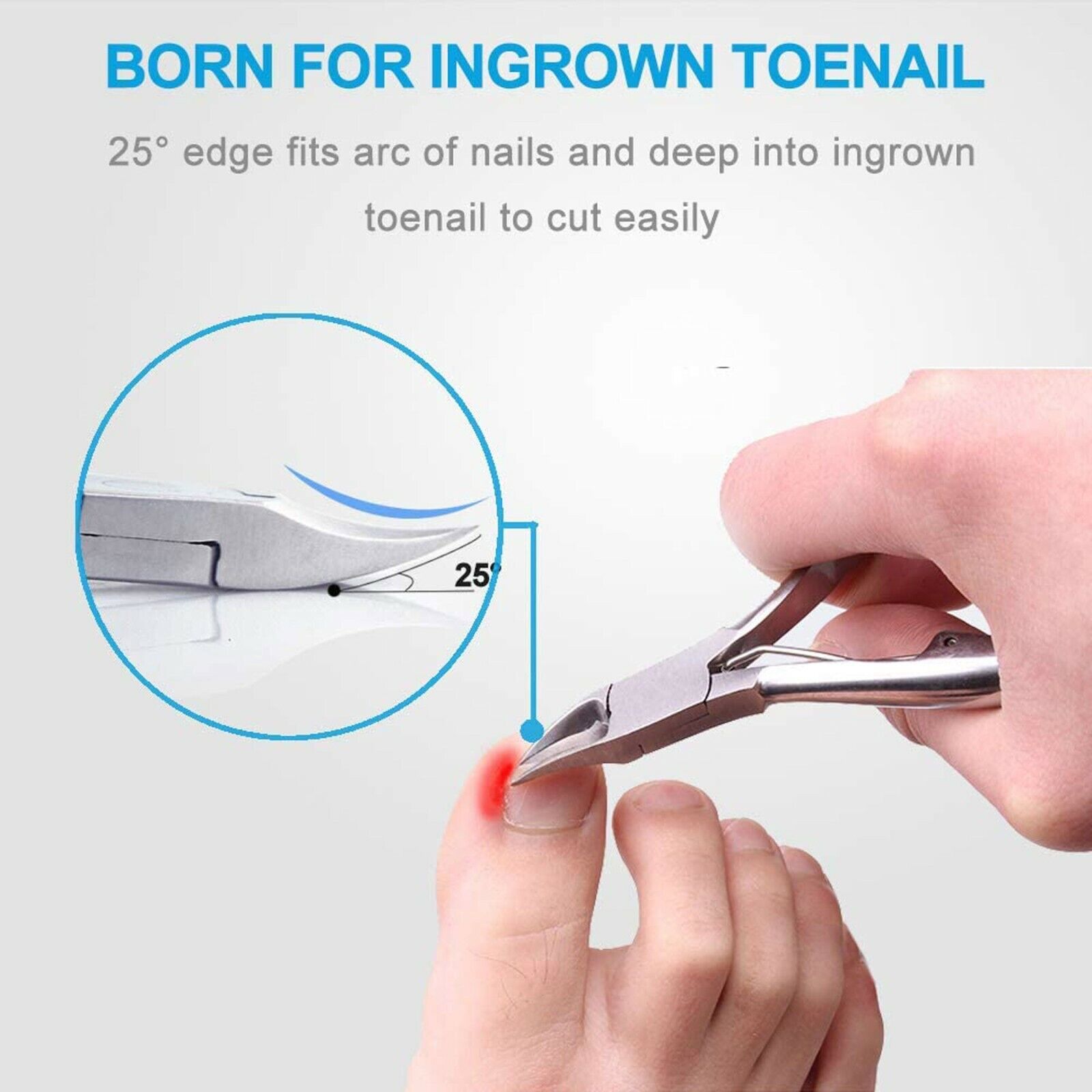 Toenail Clippers For Thick Ingrown Toe Nails Heavy Duty Precision Nail Scissor