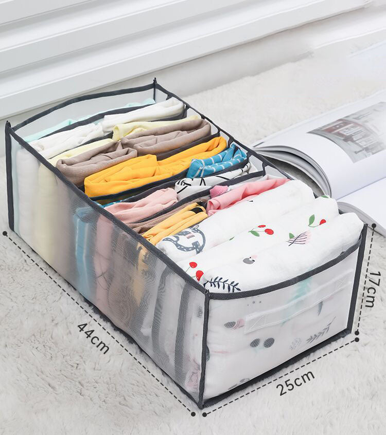 Clothes Storage Box Jeans Wardrobe Drawer Storage Box Foldable Washable Storage Organizer