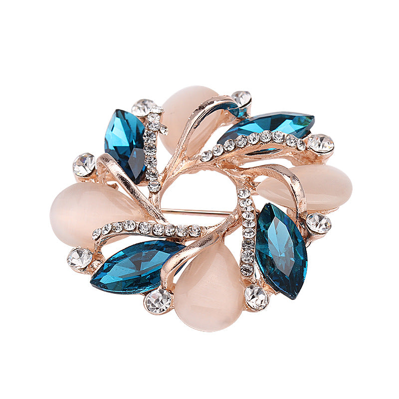 Bauhinia Brooch With Diamonds And Gemstones