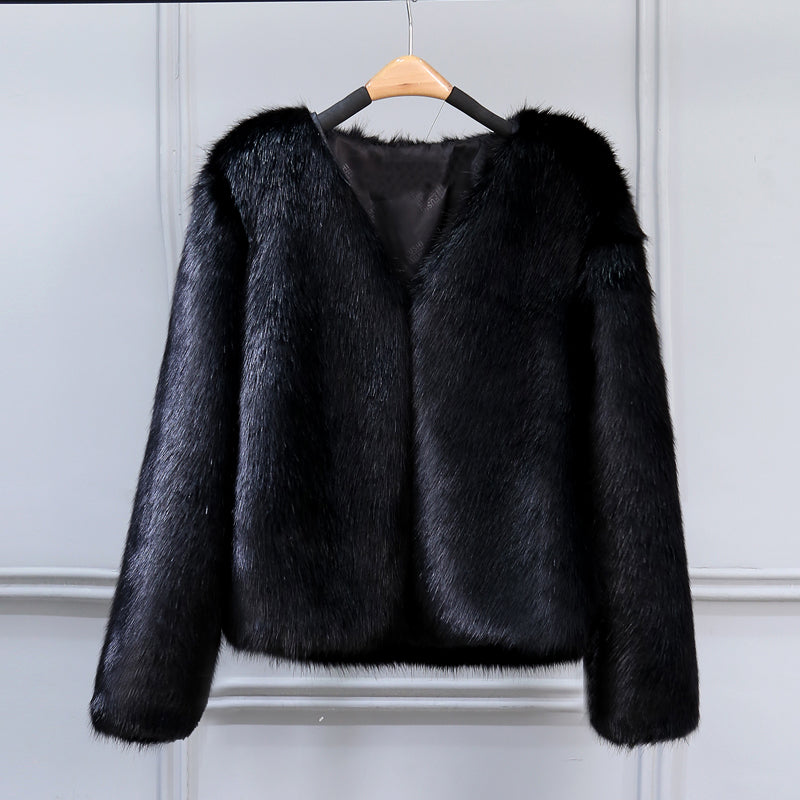 Fashionable imitation fox fur coat fur coat fur coat fur coat short style