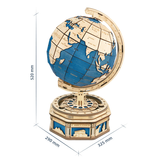 Robotime Globe Earth 567pcs 3D Wooden Puzzle Games Ocean Map Ball Assemble Model Toys Xms Gift for Children Boys Dropshipping