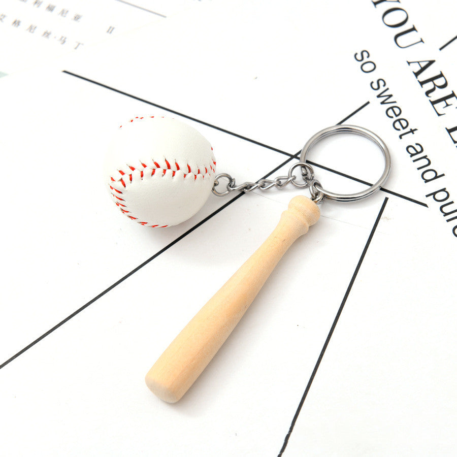 Simulation Baseball Keychain Bat Pendant