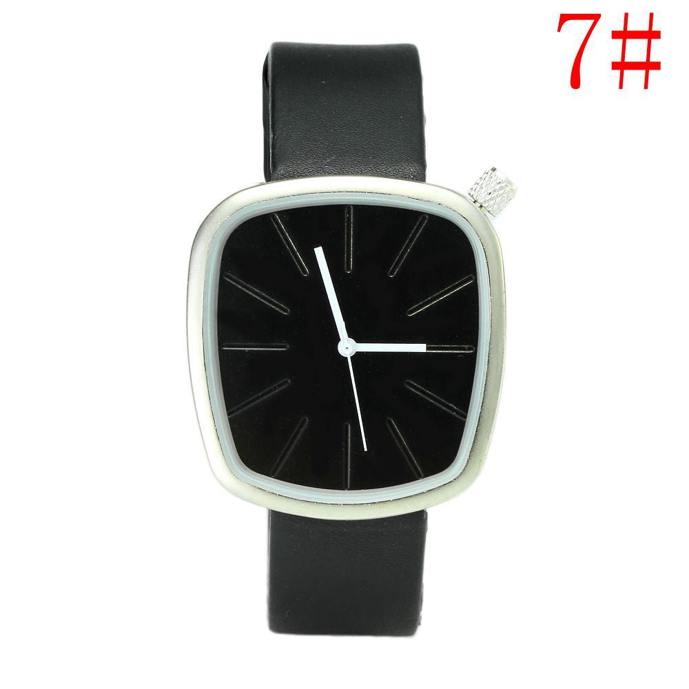 Korean fashion hand simple retro style barrel dial Casual watch watch creative student couples