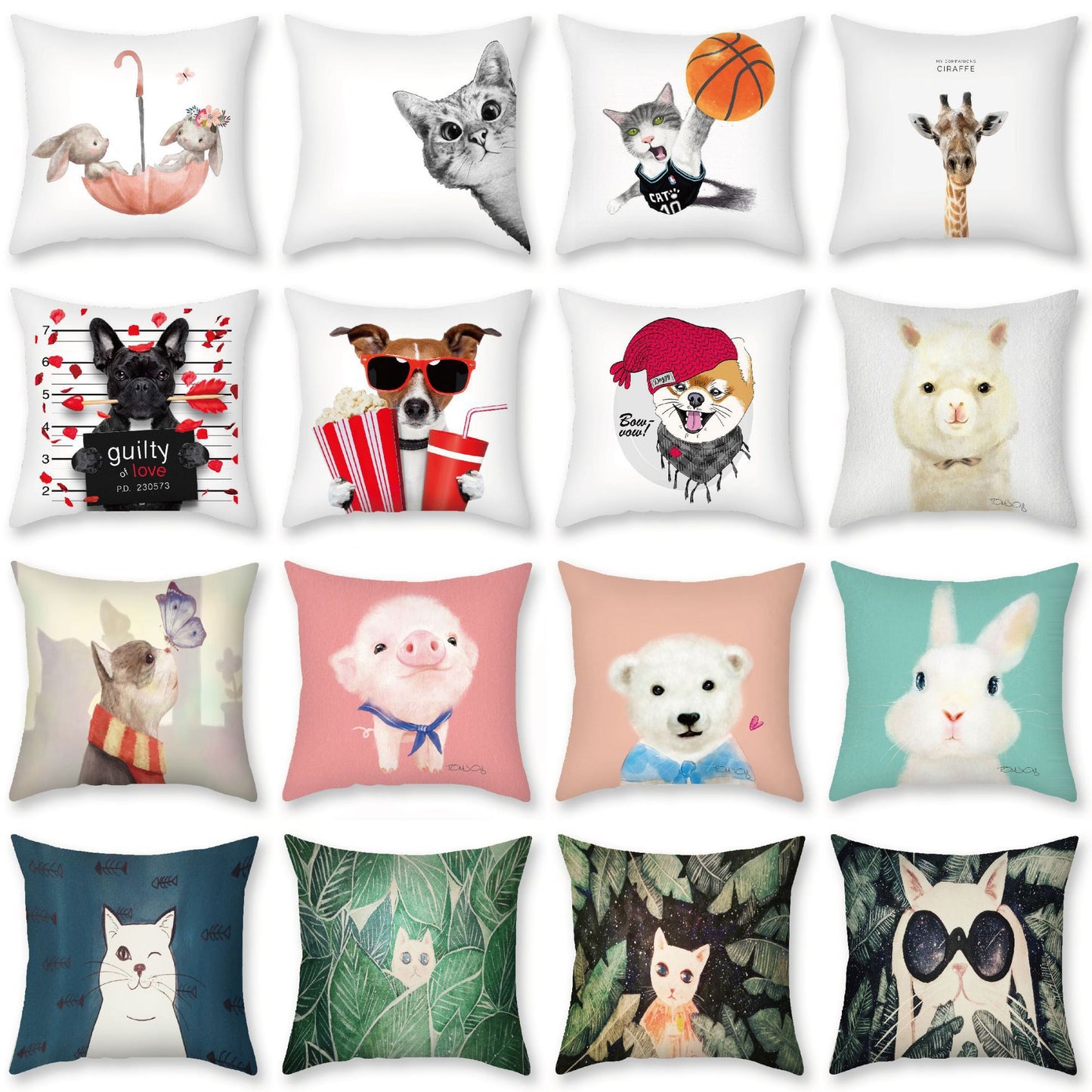 Modern Minimalist Printing Cushion Cover Living Room Sofa Pet Pillow