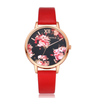 High Quality Fashion Leather Strap Rose Gold Women