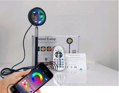 RGB 16 Colors APP+ Remote Control Atmosphere Projection Led Night Light For Home Bedroom Shop Background Decoration