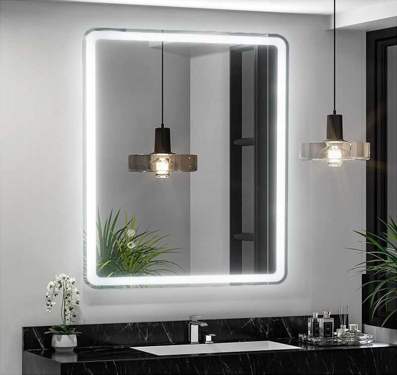 Bathroom LED Mirror Anti-Fog Dimmable Wall Mounted Vanity Mirror With Lights