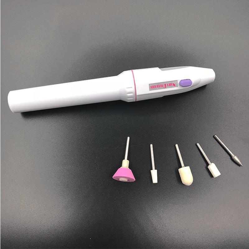 5 Bits Electric Nail File Drill Kit Tips Manicure Toenail Pedicure