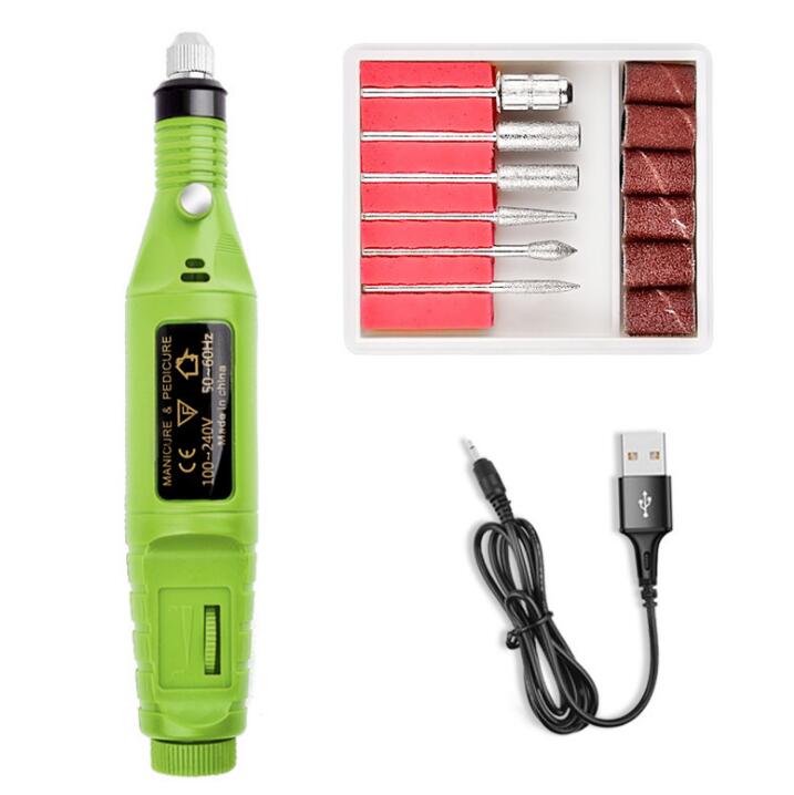 Electric Nail Drill Machine Kit Nail Gel Remove Machine Nail Art Tools Kit Pen Pedicure Nail File Sanding Bands