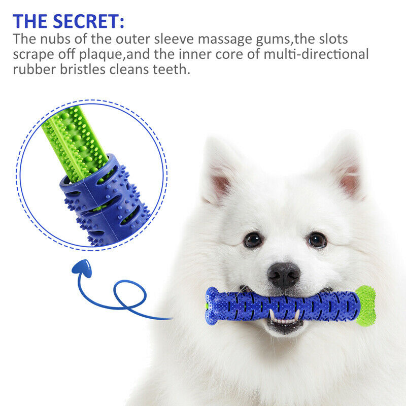 Dog Chew Toys Toothbrush Pets Molar Tooth Cleaning Brushing Stick Doggy Silicone