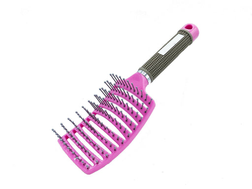 Hair Scalp Massage Brush Anti Static Curved Vented Styling Detangling Brushes Hair Scalp Massage Comb Hairbrush Bristle Nylon Women Wet Curly Detangle Hair Brush For Salon Hairdressing Stylin