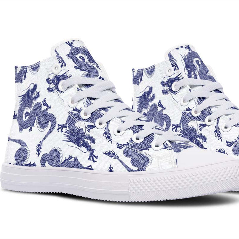 Printed Couple High-top Canvas Shoes