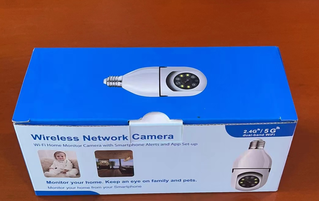 Bulb Type Long Range Wireless Home Camera Without Dead Angle