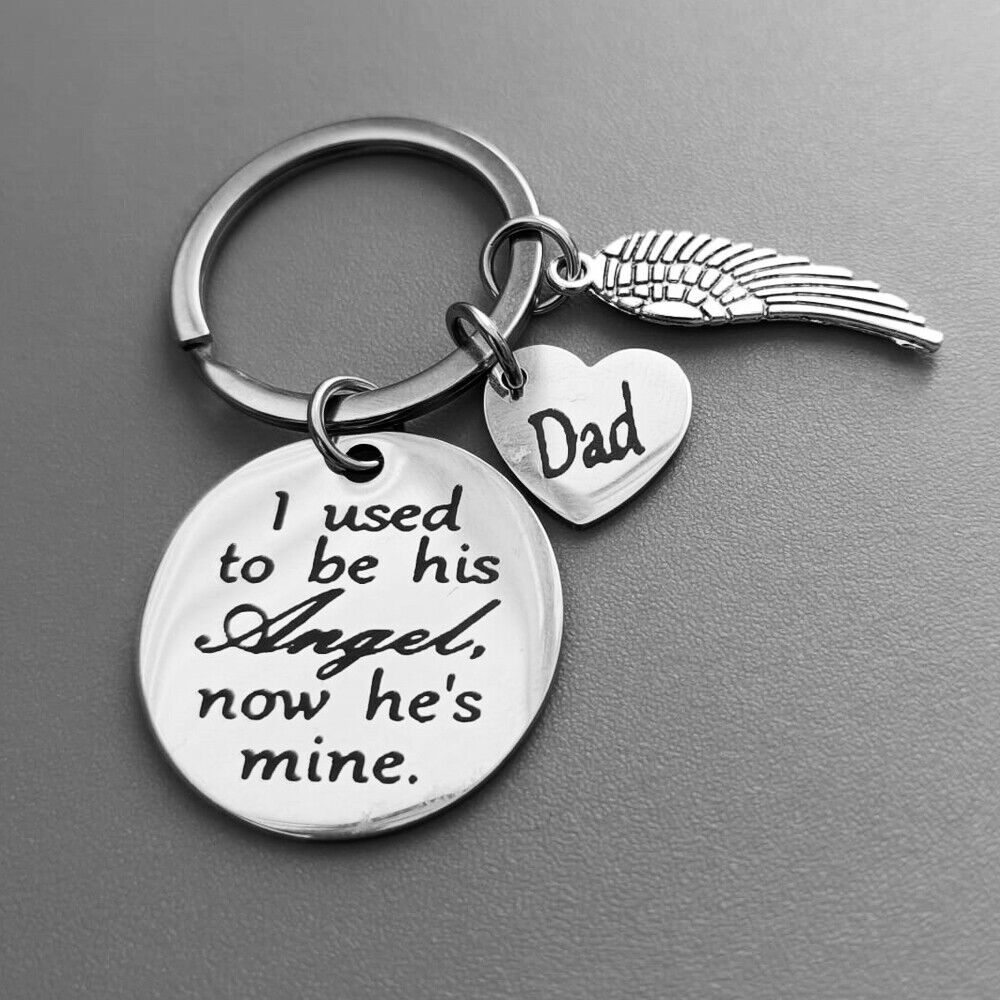 Dad Memorial Sympathy Gift Keychain For Loss Of Father Grandpa Boyfriend Husband