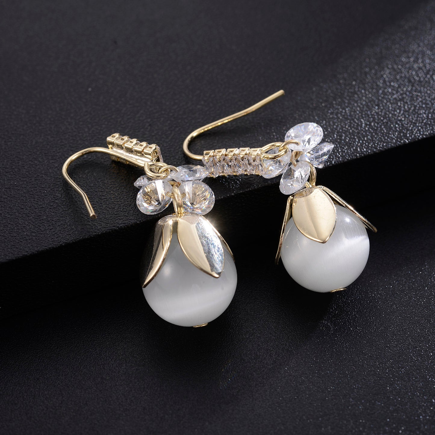 Opal Butterfly Stud Earrings Women