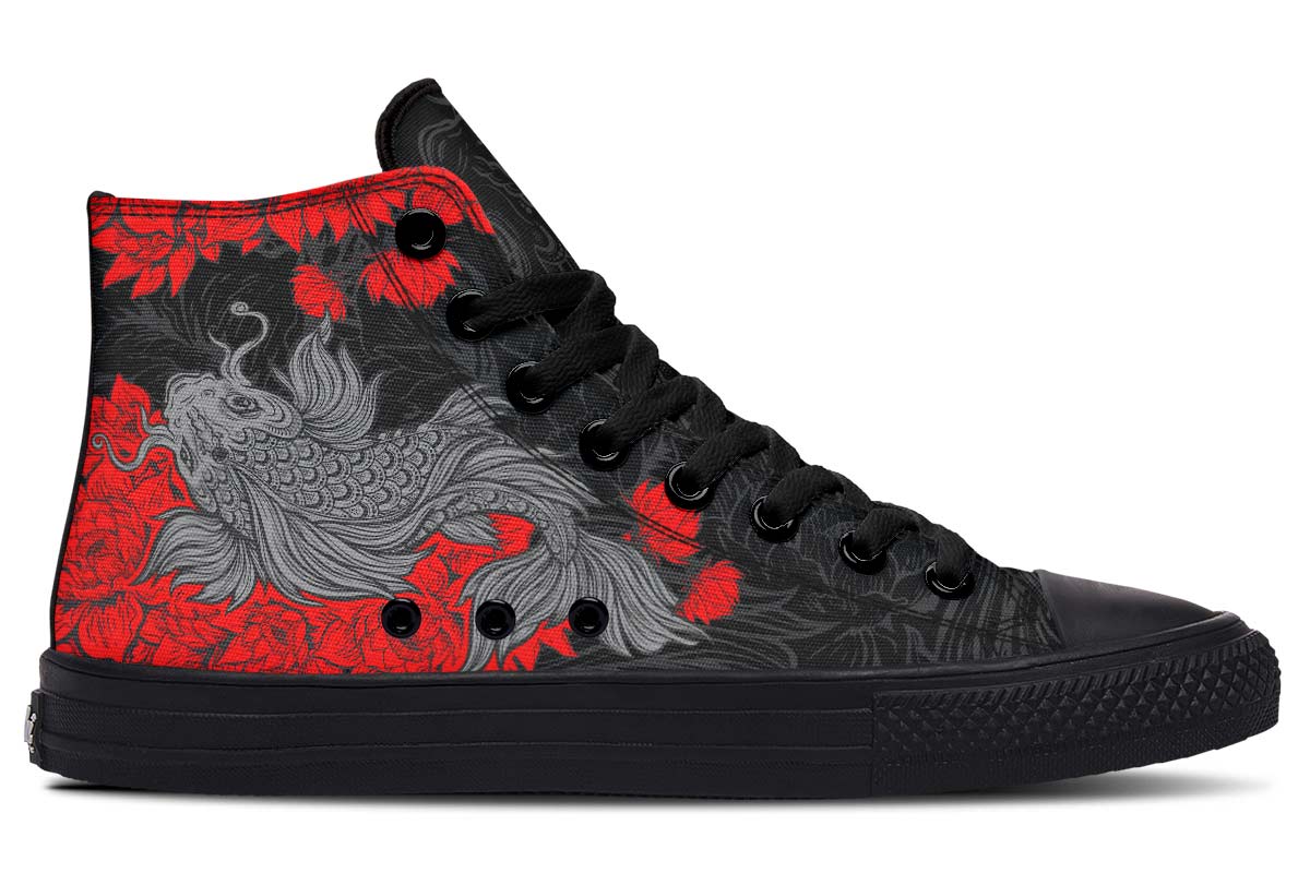 Printed Couple High-top Canvas Shoes