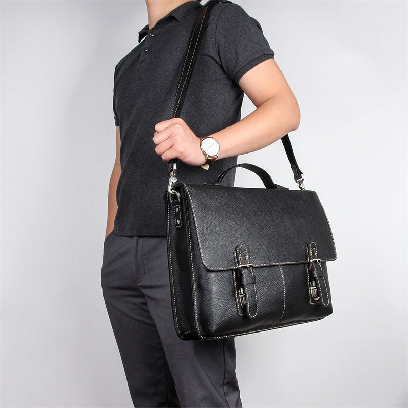 Men's Retro Casual Leather Business Briefcase